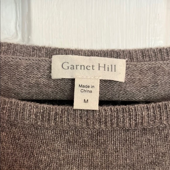 Cashmere Garnet Hill Women's Gray/Brown Sweater - Picture 2 of 9